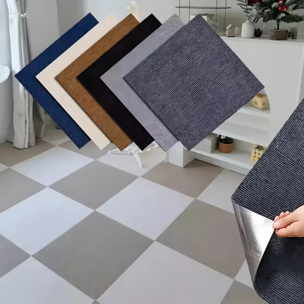 1/5pcs 30x30cm Household Bedroom Living Room Commercial Washable Self-adhesive Carpet Anti Slip Splicing Floor Mat