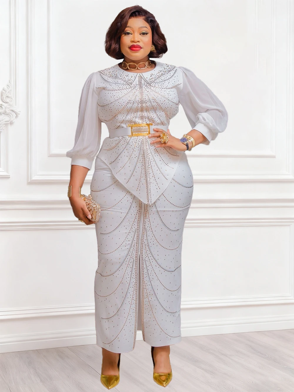 

African Dresses For Women Party Prom Evening Bodycon Long Dress Dubai Turkey Kaftan Abayas Dashiki Shiny Crystal Robes Clothing