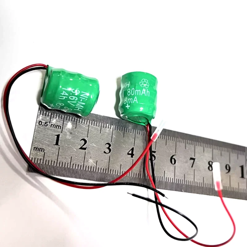 1 PCS/LOT 3.6 V 80 mAh NI-MH Batteries avec lignes pile bouton batterie Rechargeable pour horloge mémoire lampe de pelouse
