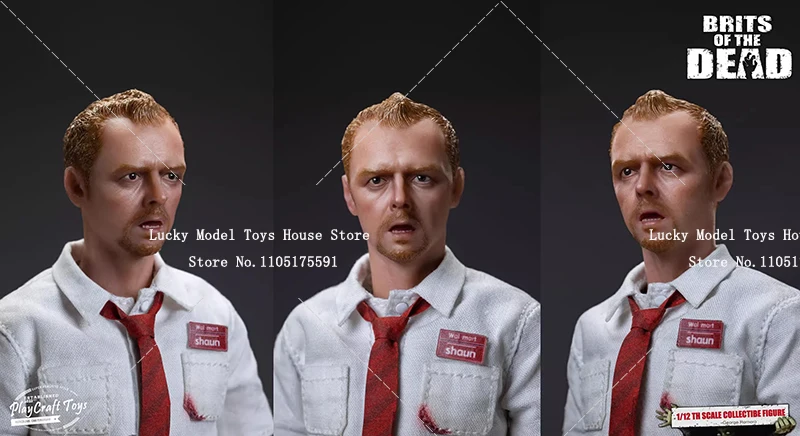 Limited One Play Craft Toys PC001 1/12 Red Necktie Shuan Cloth Action Figure Brits of the Dead Series 6inch Display Soldier