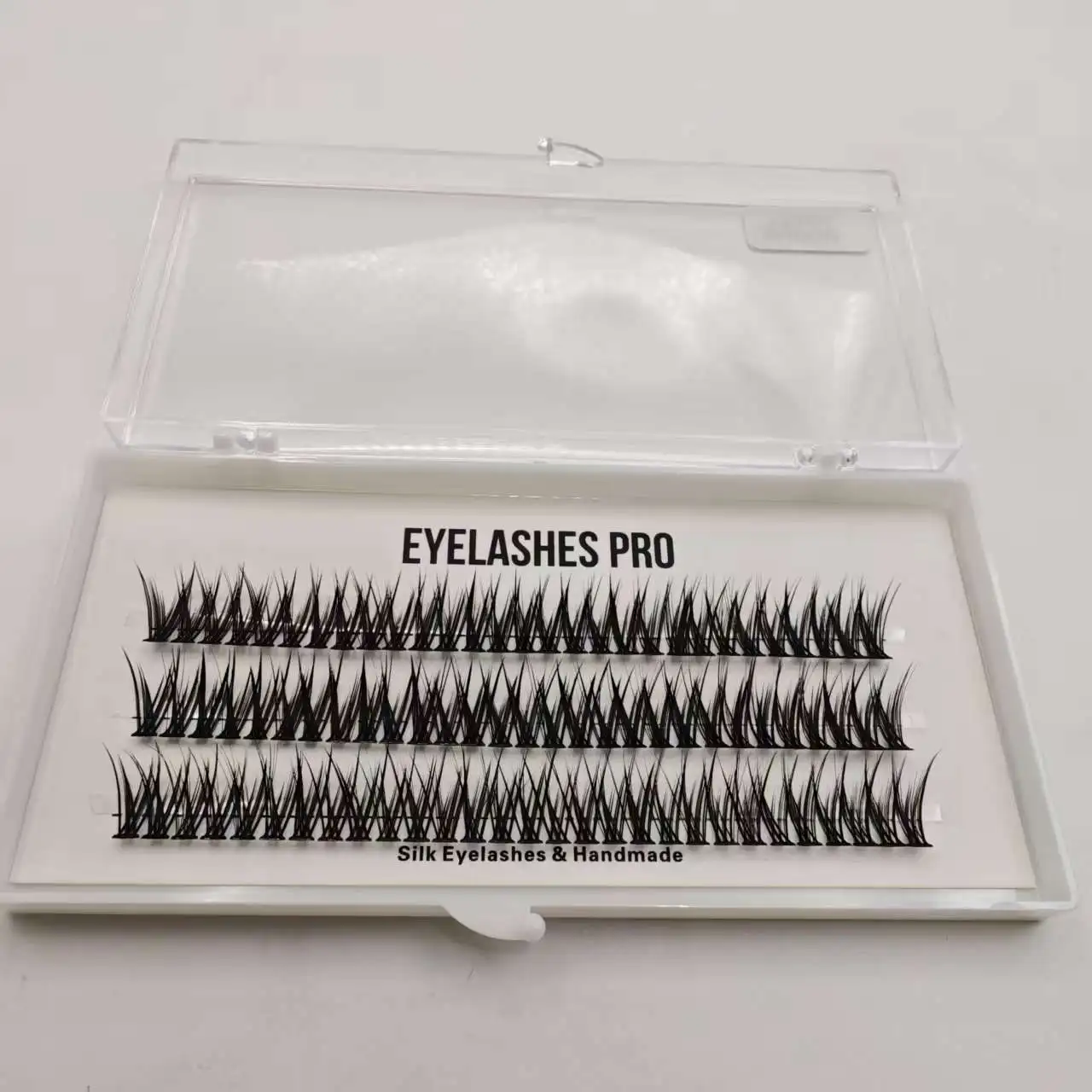 BNONG DIY Hand Made Eyelash Extension Segmented Flase Lashes Dramatic Lash Bundles Soft Ribbon Strip Eyelashes Makeup Lash