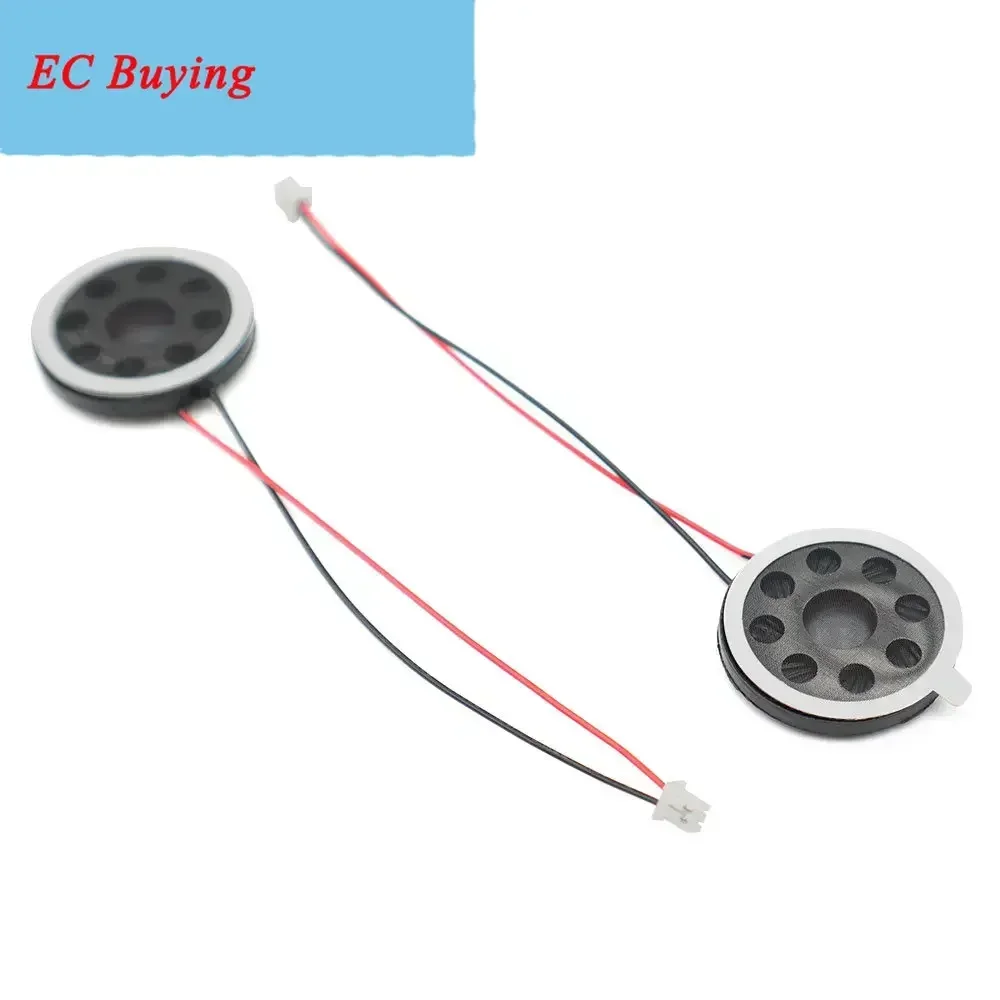 5Pcs 13 15 16 17 18 20 23 25 26 MM 8 Ohm 1W Round Loudspeaker 8Ohm 1 Watt  Plastic Inner Magnetic Small Loud Speaker With Cable