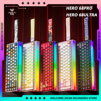 AULA HERO 68Pro Magnetic Switch Mechanical Keyboardd RGB E-sports Game Ergonomics Mechanical Keyboard Custom Pc Accessories Gift