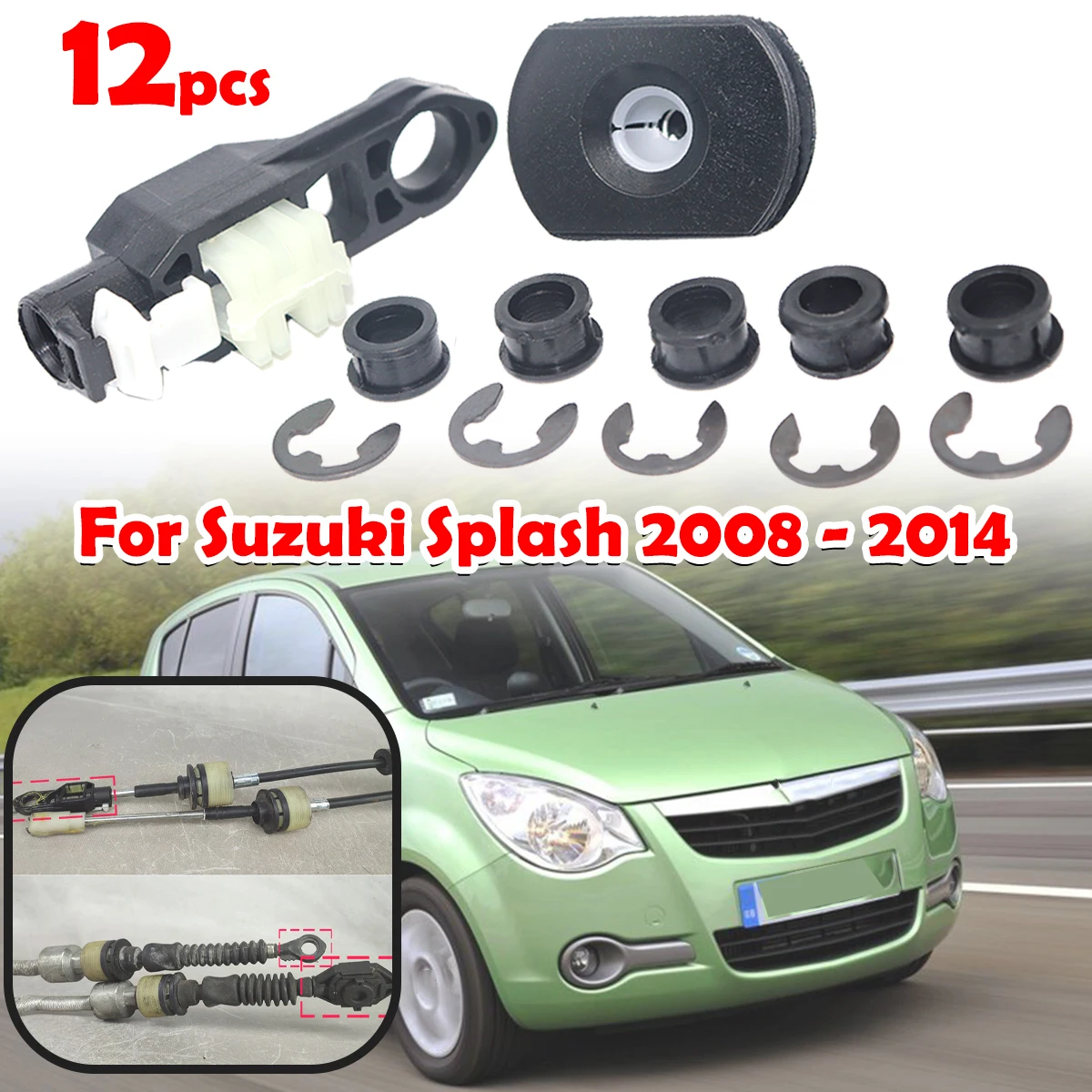 

12 шт. рычаг переключения передач для Suzuki Splash 2008 2009 2010 2011-2014 рычаг концевой разъем адаптера селектор втулка втулка
