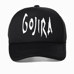 Gojira Baseball cap Men's Metal rock hat Summer Cotton Mesh Trucker Caps Gojira Band hats French Heavy Metal Band skull cap