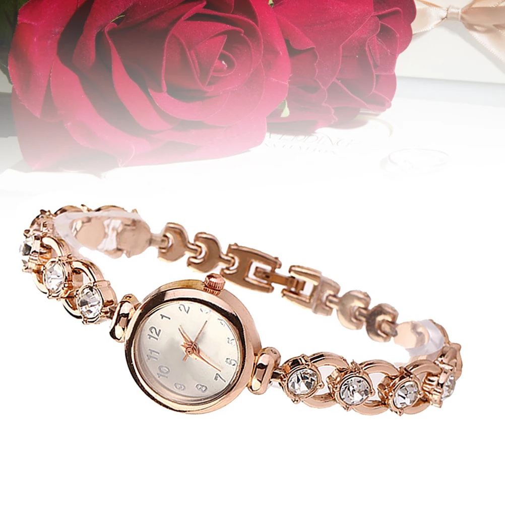 

Luxury Women's Bracelet Quartz Watch Elegant Thin Strap Sturdy Alloy Fashionable Timepiece Birthday Wedding Gift