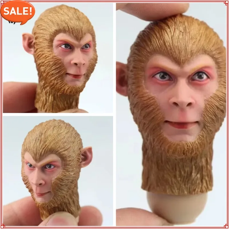 

1/6 Scale Monkey King Head Sculpt Calm Sun WuKong Head Carving Journey To The West for 12in Male Soldier Body Action Figure