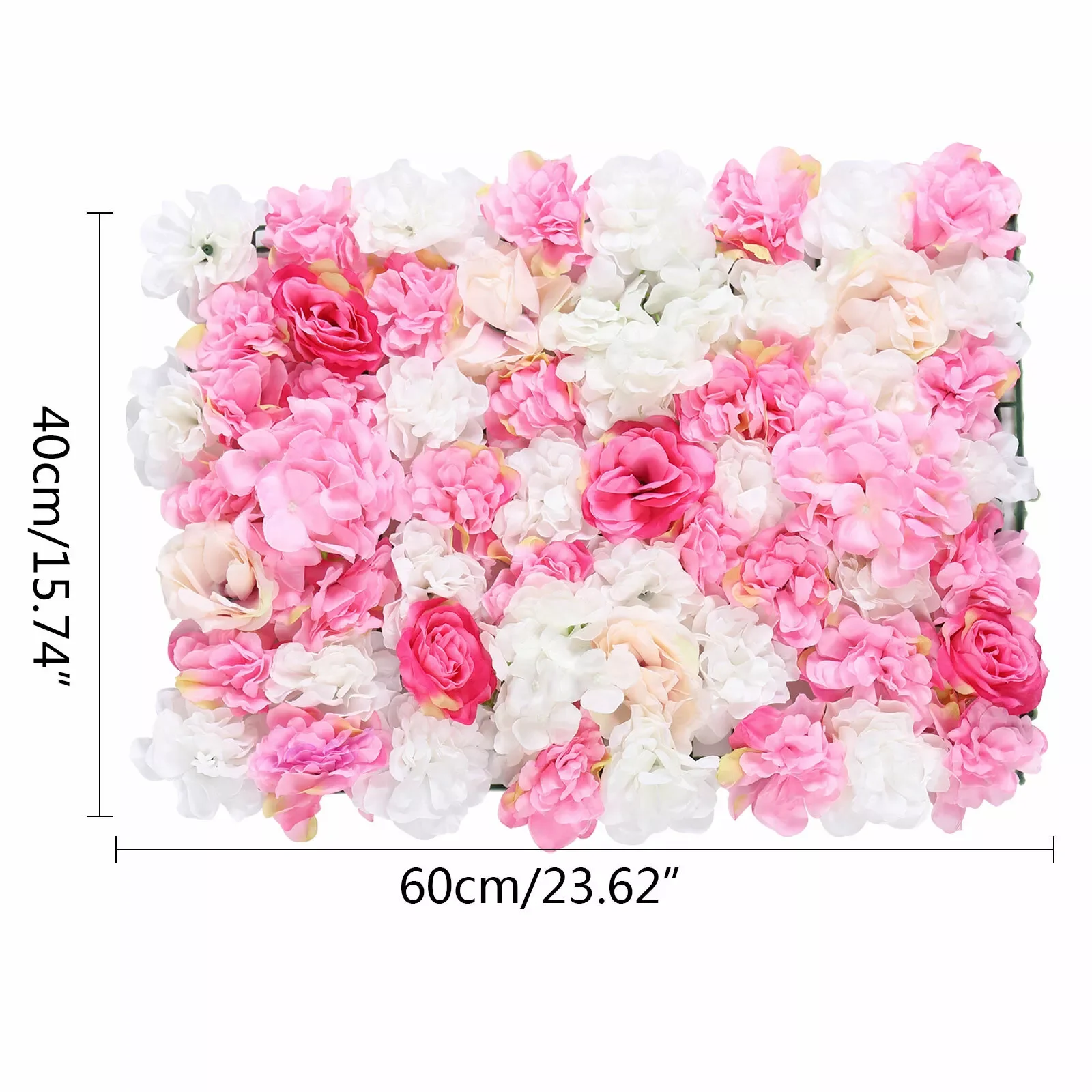 8X Artificial Rose Flower Wall Panels Artificial Silk Wedding Decoration Party