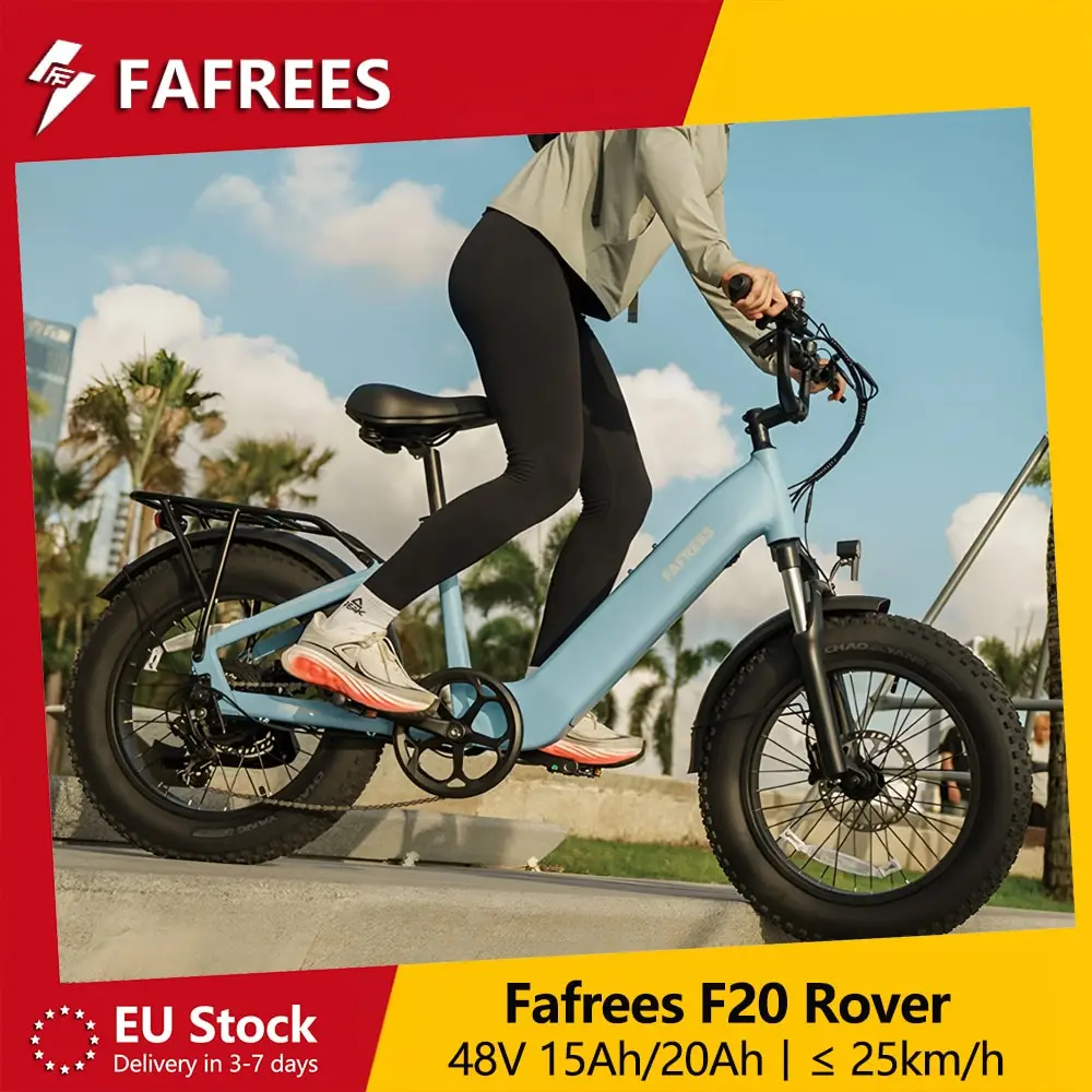 Fafrees F20 Rover 20 x 4,0 Zoll Fat Tire Mountain E-Bike mit 48V 15Ah/20Ah Akku, 7-Gang, 25 km/h und 80-100km Reichweite