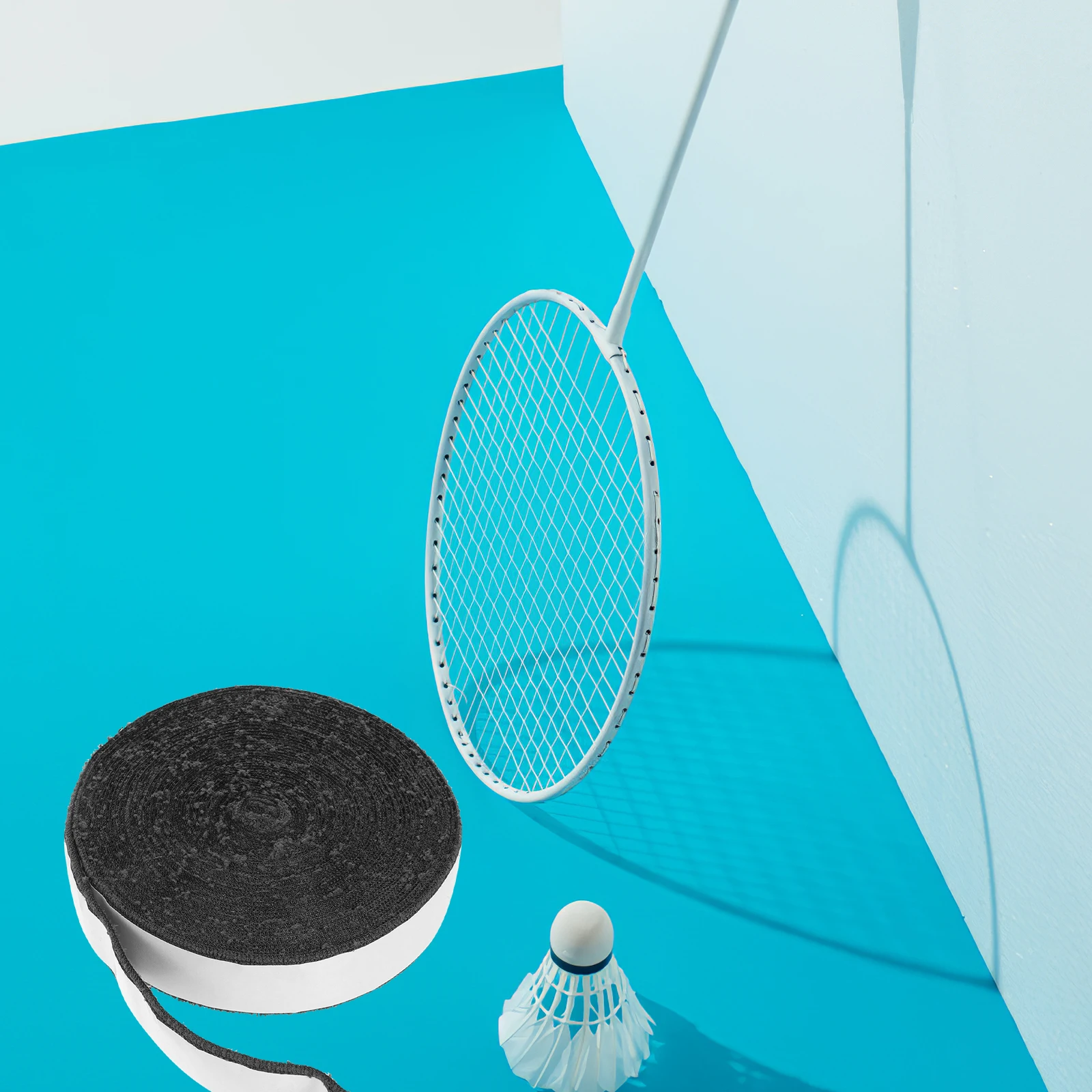 1 Roll Badminton Racket Grip Tape Sweatband Anti-Slip Sweat-Absorbent Racket Handle Wrapping Tape Sports Supplies