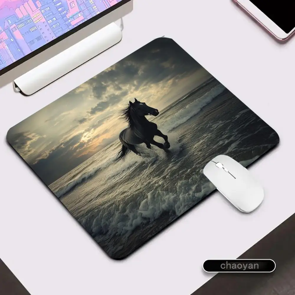 The horse partten Mouse Pad Large Computer Office Game Table Mats small Rubber Anti-slip Gaming
