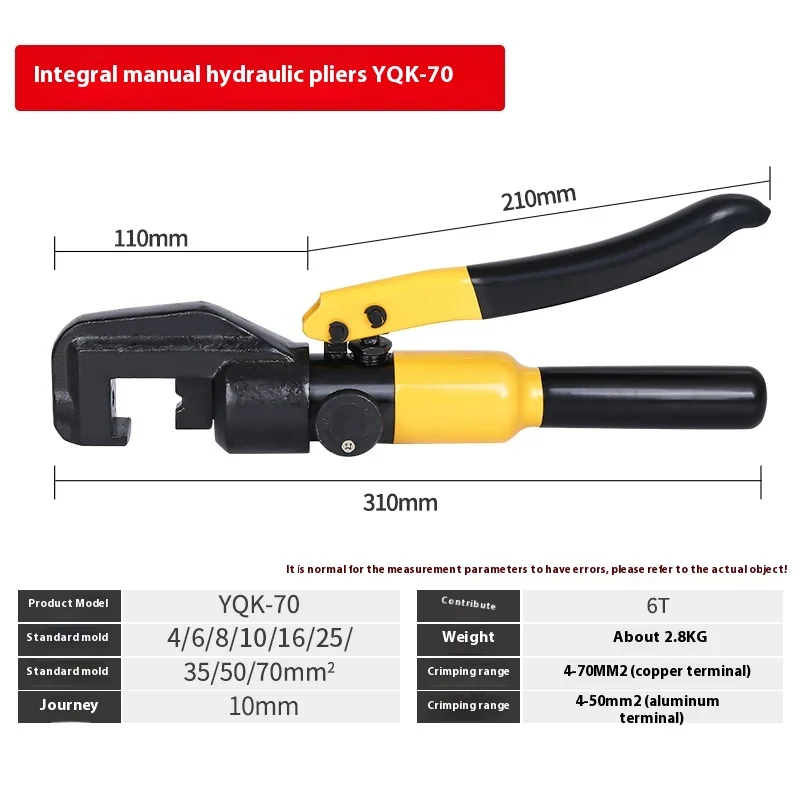 

Integral Manual Hydraulic Crimper, Copper Lug Crimping Tool, Multi-functional Cable Crimping Tool (Electrical Tools)