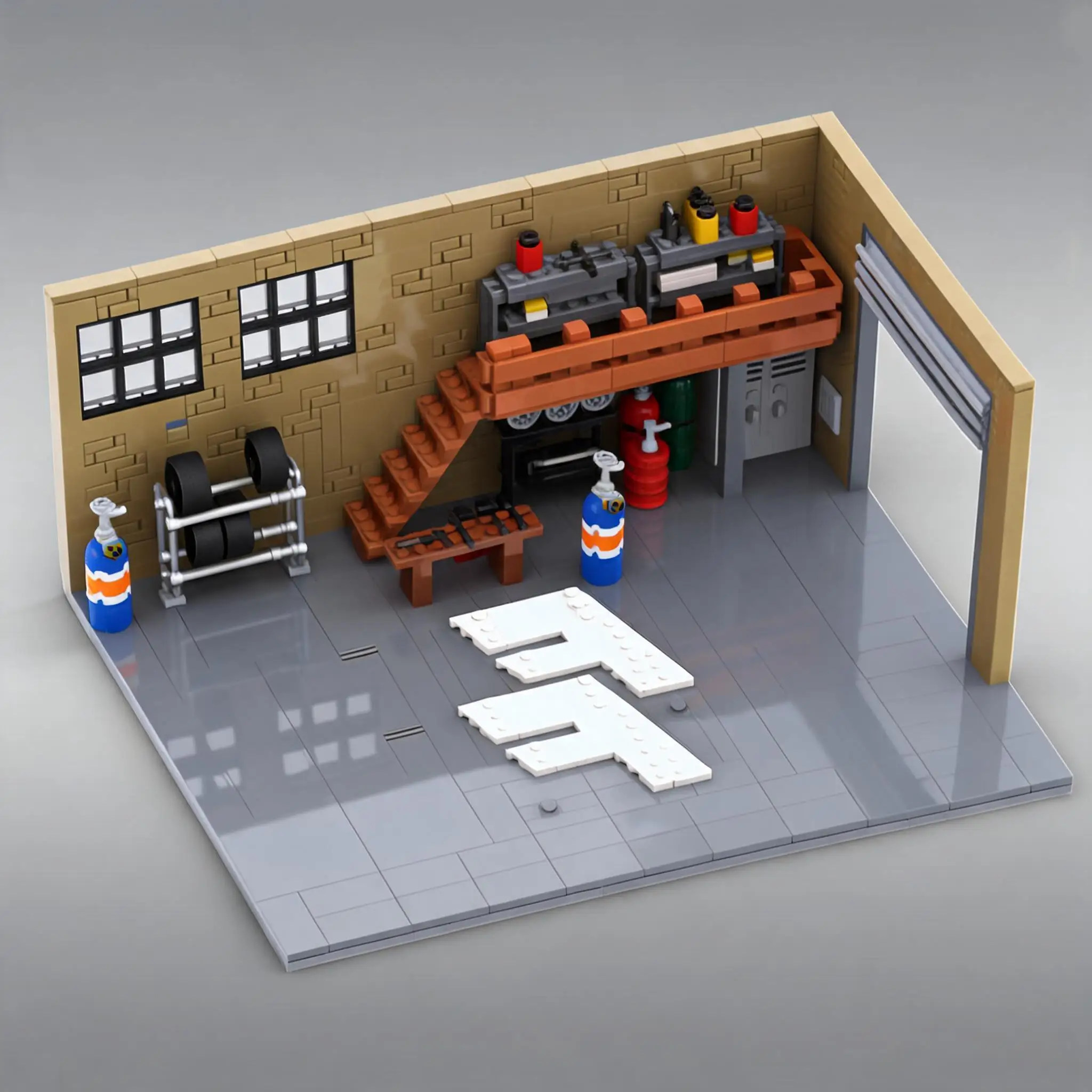 792-teiliges Dom's Garage MOC DIY Autoreparaturwerkstatt-Ausstellungsraum-Bausteinset, Hobby-Bauspielzeug, Geburtstagsgeschenke für Kinder – Detail 3
