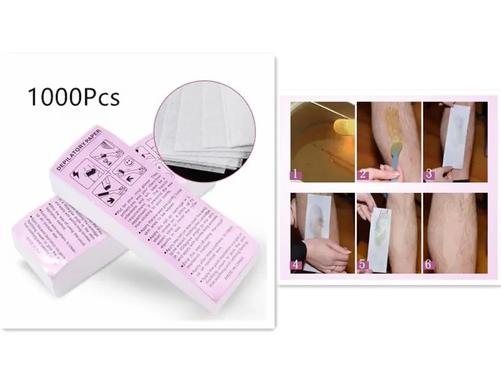 

1000 Pcs Hair Removal Tool Depilatory Paper Nonwoven Epilator Women Hair Removal Wax Strips Pad Shaving Waxing Smooth Legs