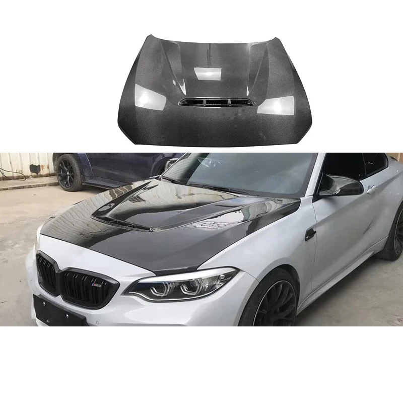 CS Style Carbon Fibre Front Engine Hood Bonnet For  M2 F87 2016+