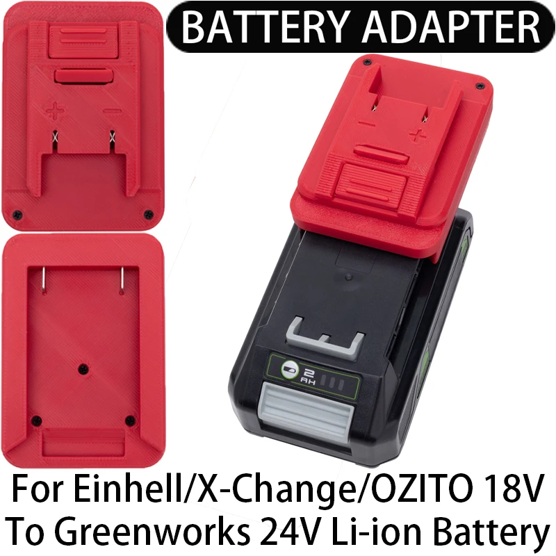 

Battery Adapter/Converter for Einhell/X-Change/OZITO 18V Li-ion tools to Greenworks 24V Li-ion Battery Adapter Tool Accessory