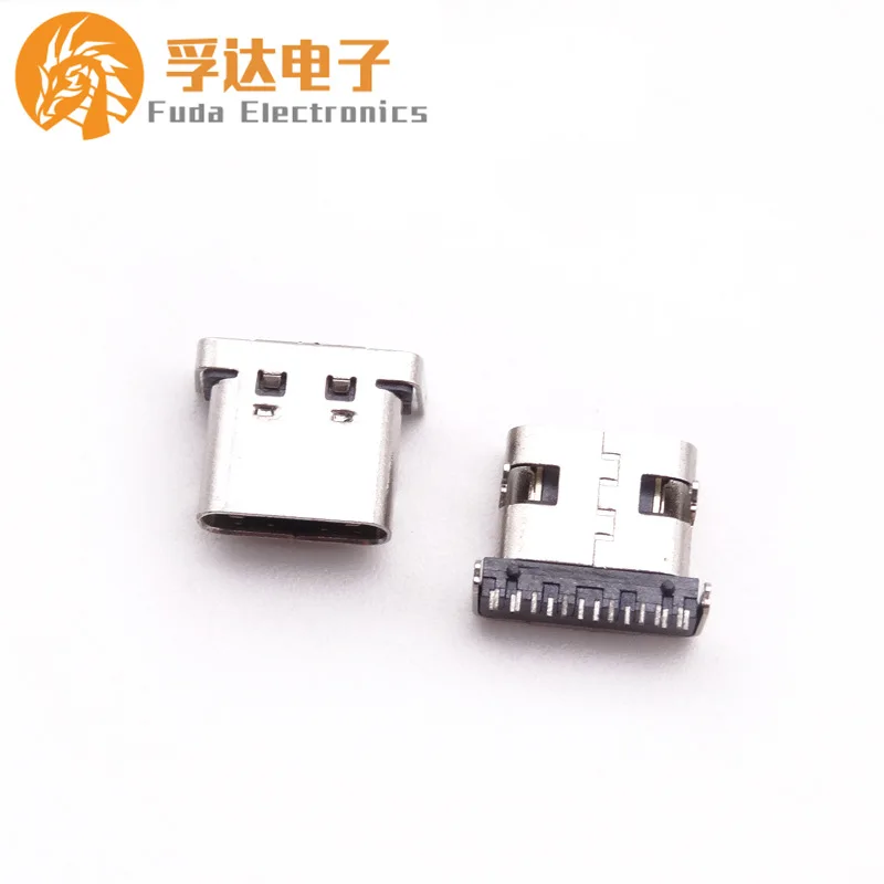 For TYPE-C 16p female seat type-c16p four-pin insert board single row patch with column tail pad widening rubber core