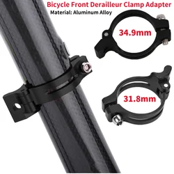 Road Bike Derailleur Braze-On Convertor 34.9mm Front Derailleur Braze Adapter Converter Clamp Aluminum Alloy Bike Accessories