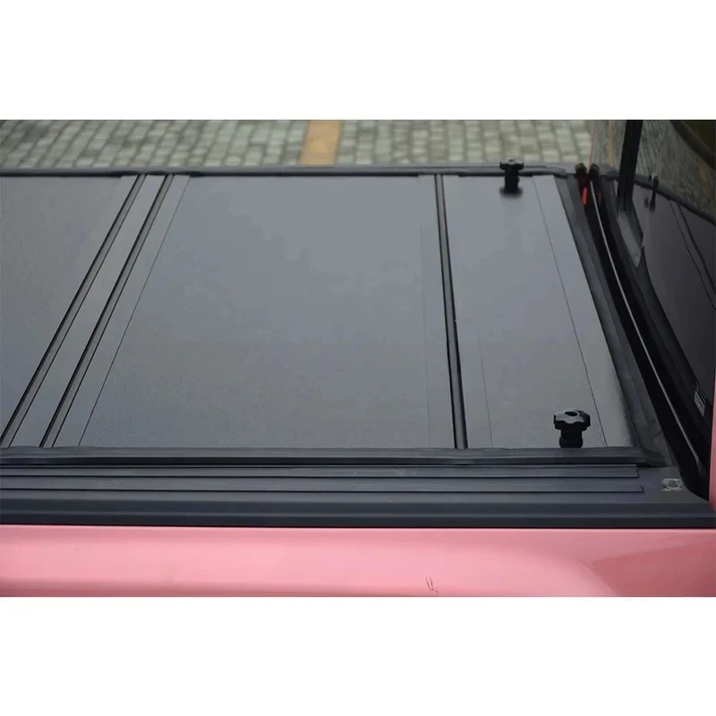 Factory Hot Selling Custom Truck Pickup Parts 6.5 6.75 Inch Hard Type Four-Folding Bed Tonneau Cover