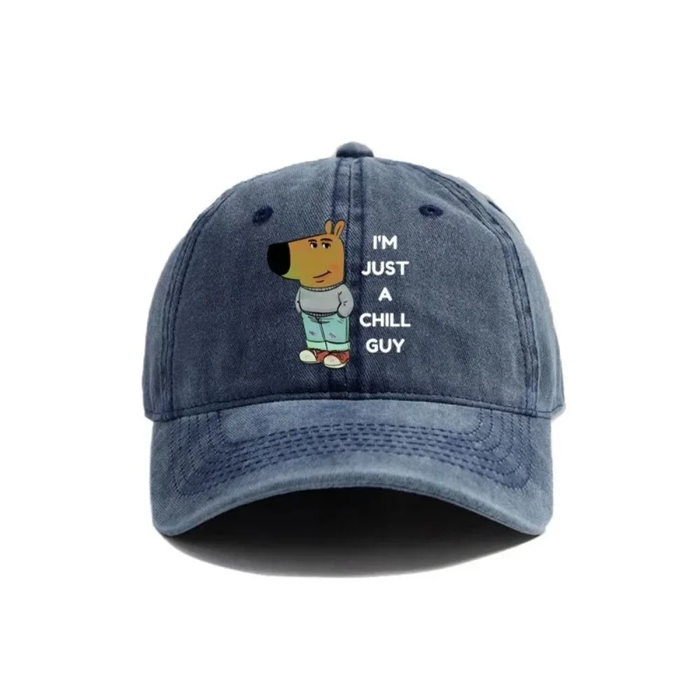 New 2025 Im Just A Chill Guy Meme Baseball Caps Distressed Hats Cap Men Women Retro Outdoor Summer Adjustable Hats Dad Gift