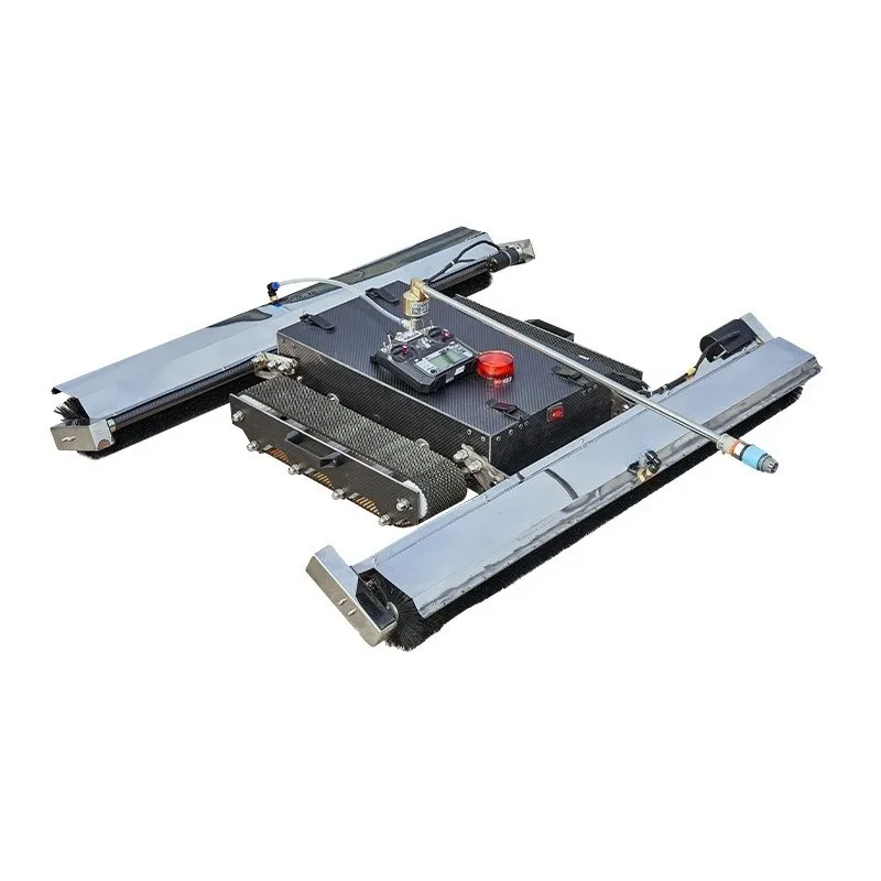 Remote Control Solar Panel Cleaning Robot Crawler Type Automatic Intelligent Power Station Cleaner