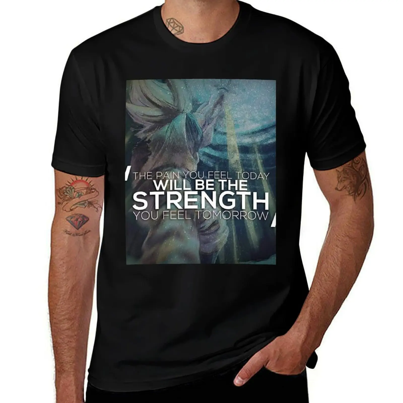 Strength - Motivational T-Shirt vintage graphic tee custom shirt graphic t shirt vintage plus size clothes clothing for men