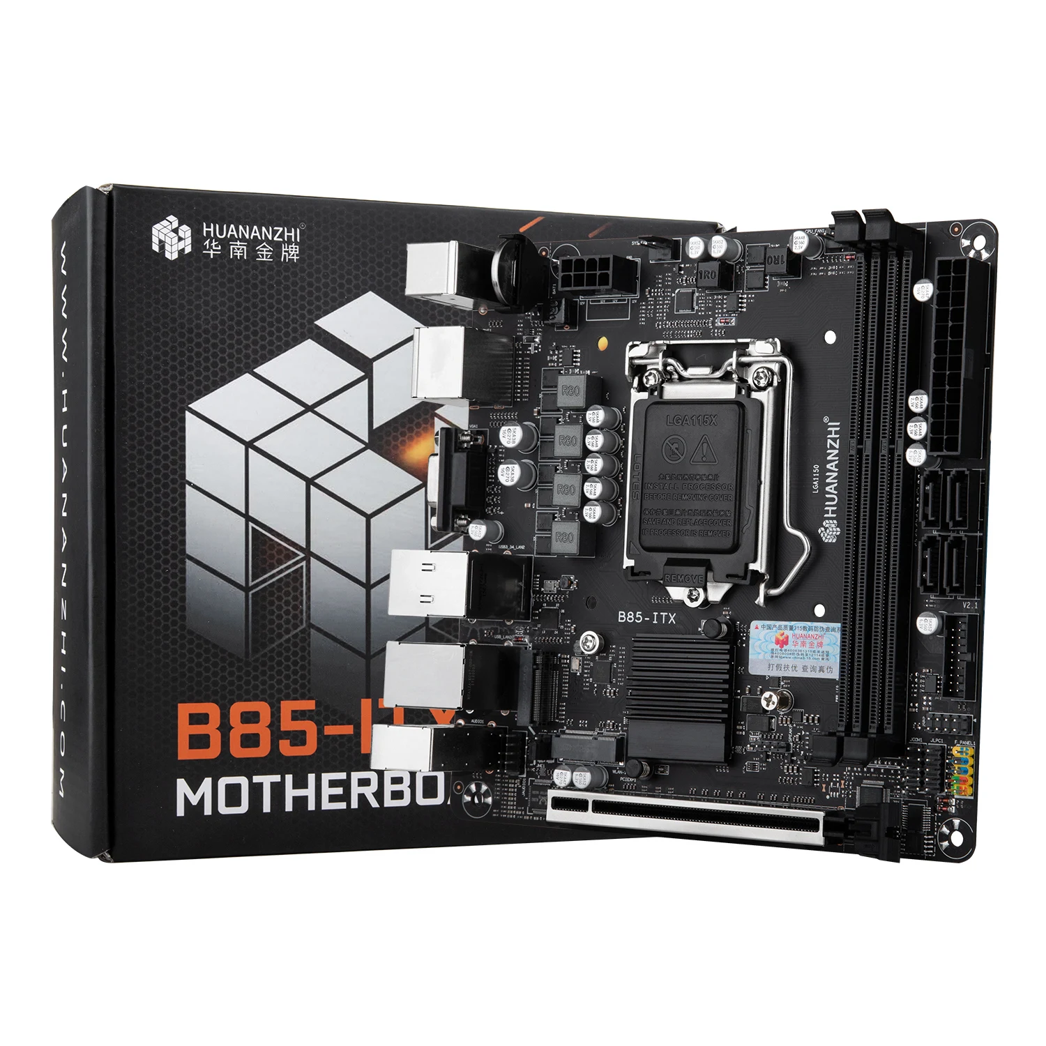 Imagem -04 - Huananzhi B85 Itx Placa-mãe Itx Intel Lga 1150 i3 i5 i7 e3 Ddr3 1600mhz 16gb M.2 Sata Usb3.0 Vga dp Hdmi-compatível