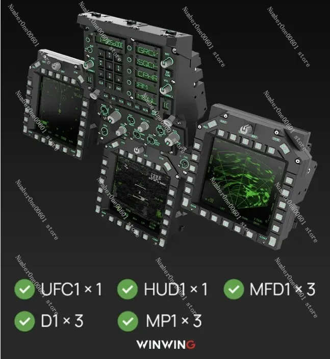 2024new Yisheng F18 UFC MIP instrument panel kit, simulated flight panel MFD DDI DCS HUD