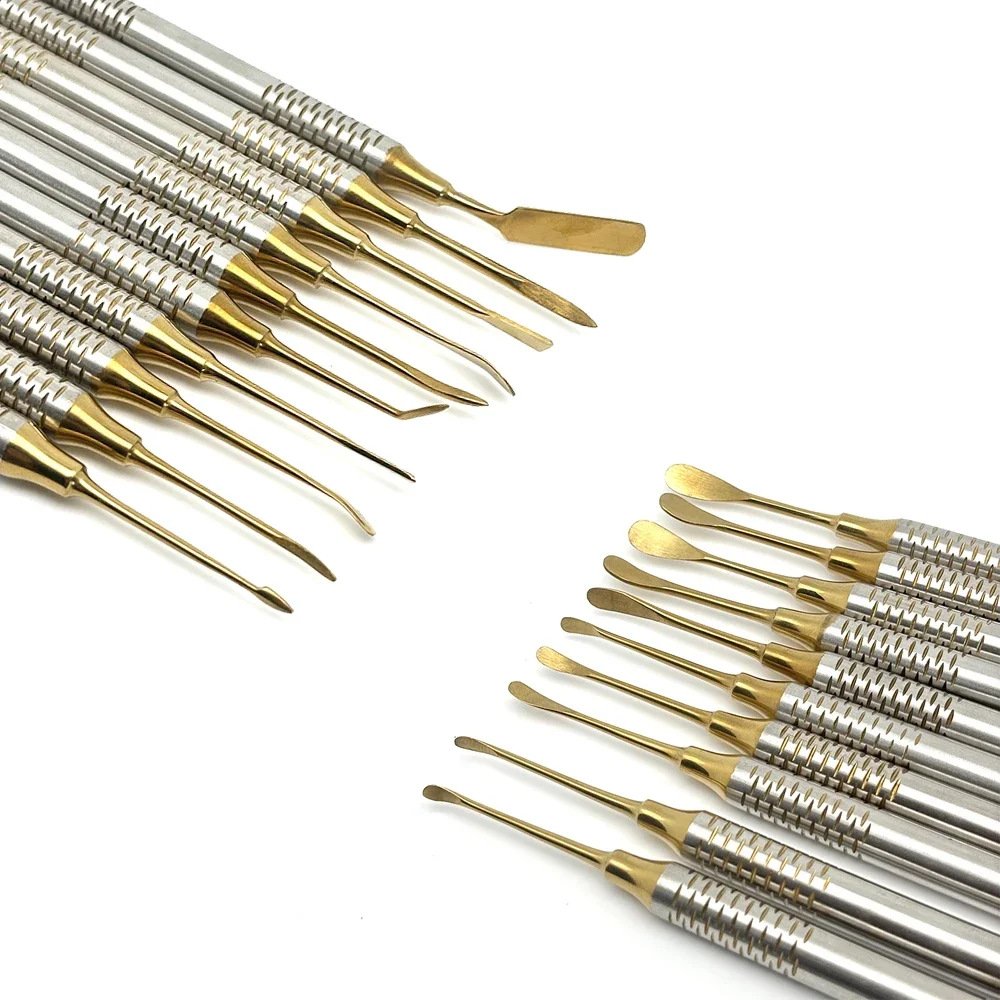 10 Pcs Dental Periosteal Elevator Set Stainless Steel For Implant Surgery Tissue Retraction Bone Contouring Surgical Tools