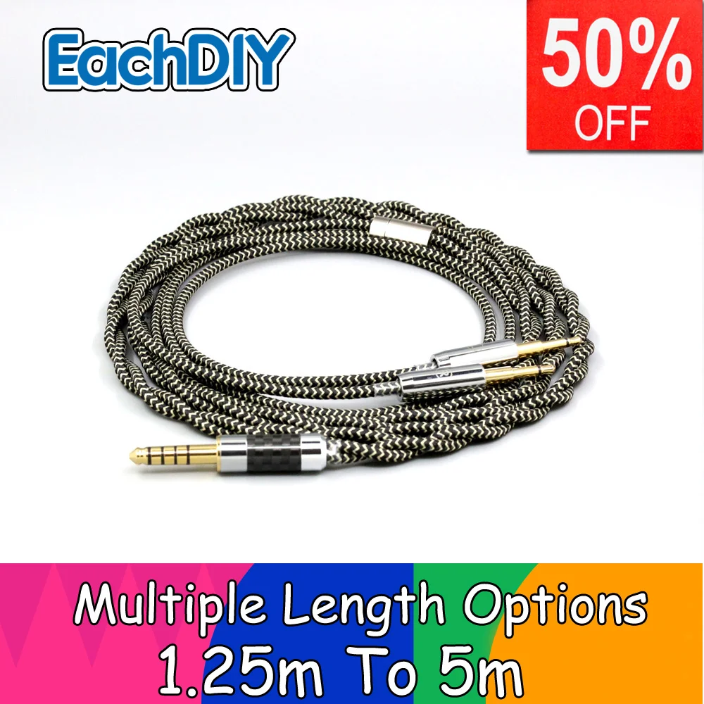 

2 Core 2.8mm Litz OFC Earphone Shield Braided Sleeve Cable For Sennheiser HD477 HD497 HD212 PRO EH250 EH350 2.5mm pin LN008044