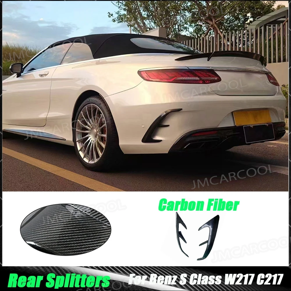 

Карбоновый задний бампер автомобиля, вентиляционное отверстие для Benz S Class W217 C217 S63 S65 AMG Coupe 2014-2019, накладка на выходе, чехлы