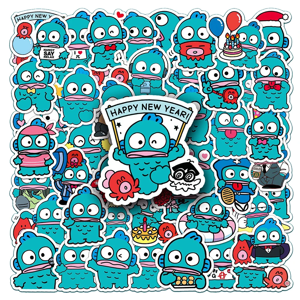 10/30/50 Stück Sanrio Cartoon Hässlicher Fisch Hangyodon Graffiti-Aufkleber DIY Skateboard Gepäck Handy Gitarre Niedliche Dekorations-Sticker Spielzeug