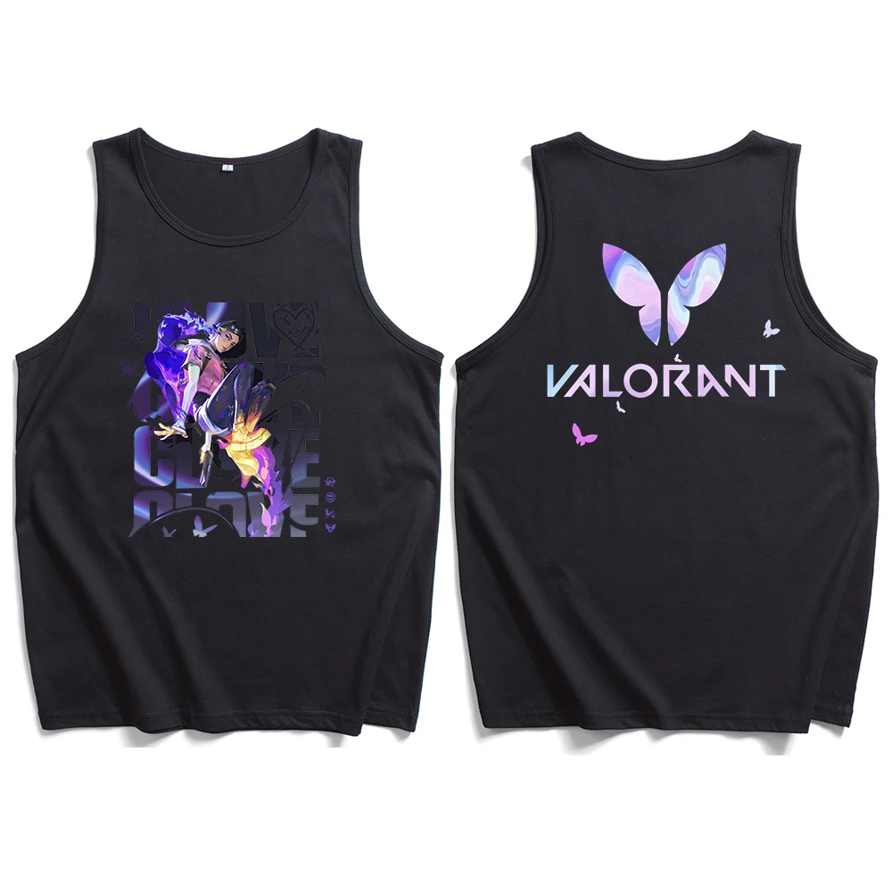 Valorant Clove Tank Man Woman Crew neck Sleeveless Summer T-shirts