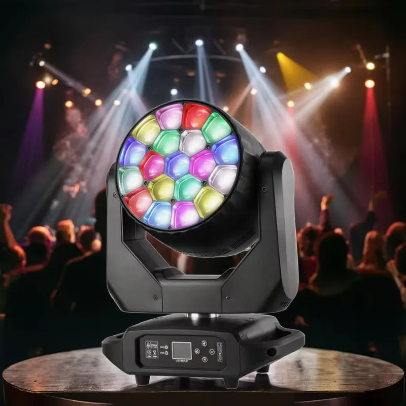 19x40W RGBW K15 Bee Eye LED Moving Head Zoom Wash Beam Stage Light for Wedding DJ Concert Club Party Events