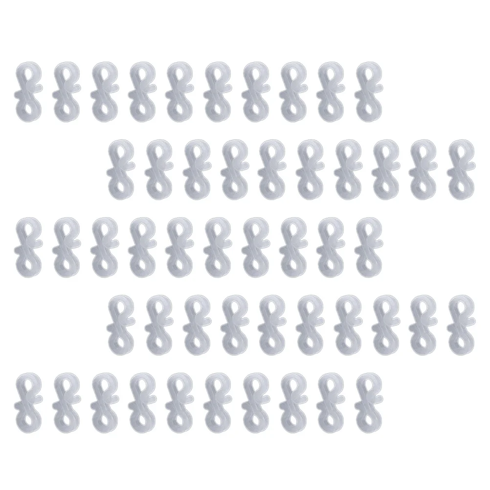 

100Pcs S Type Gutter Hooks Plastic Reusable Waterproof Clips Securing Outdoor Christmas Lights Mini Icicle Light Clips