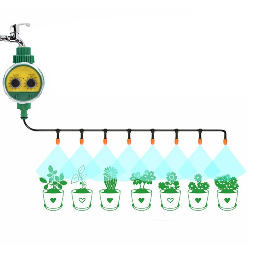 Garden Watering Faucet Irrigation Timer Controller Plastic Water Timer Valve Automatic Electronic Multi-function Analogue 2 Dial