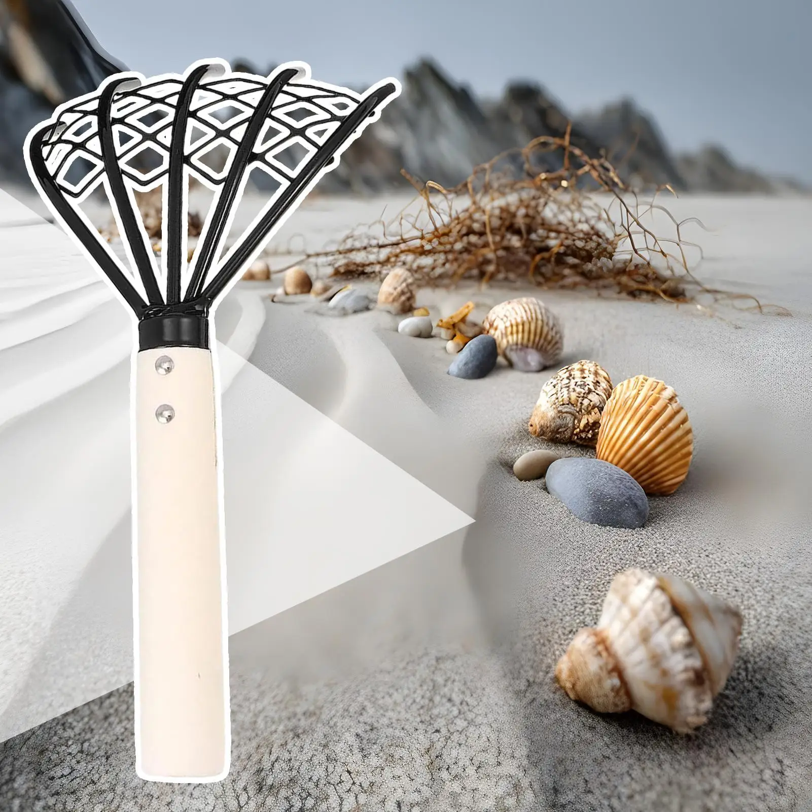 Garden Rake 5 Tine Claw Rake And Cultivator Manual Cultivator Digger Tool With Ergonomic Grip For Weeding Soil Dirt Sand Yard