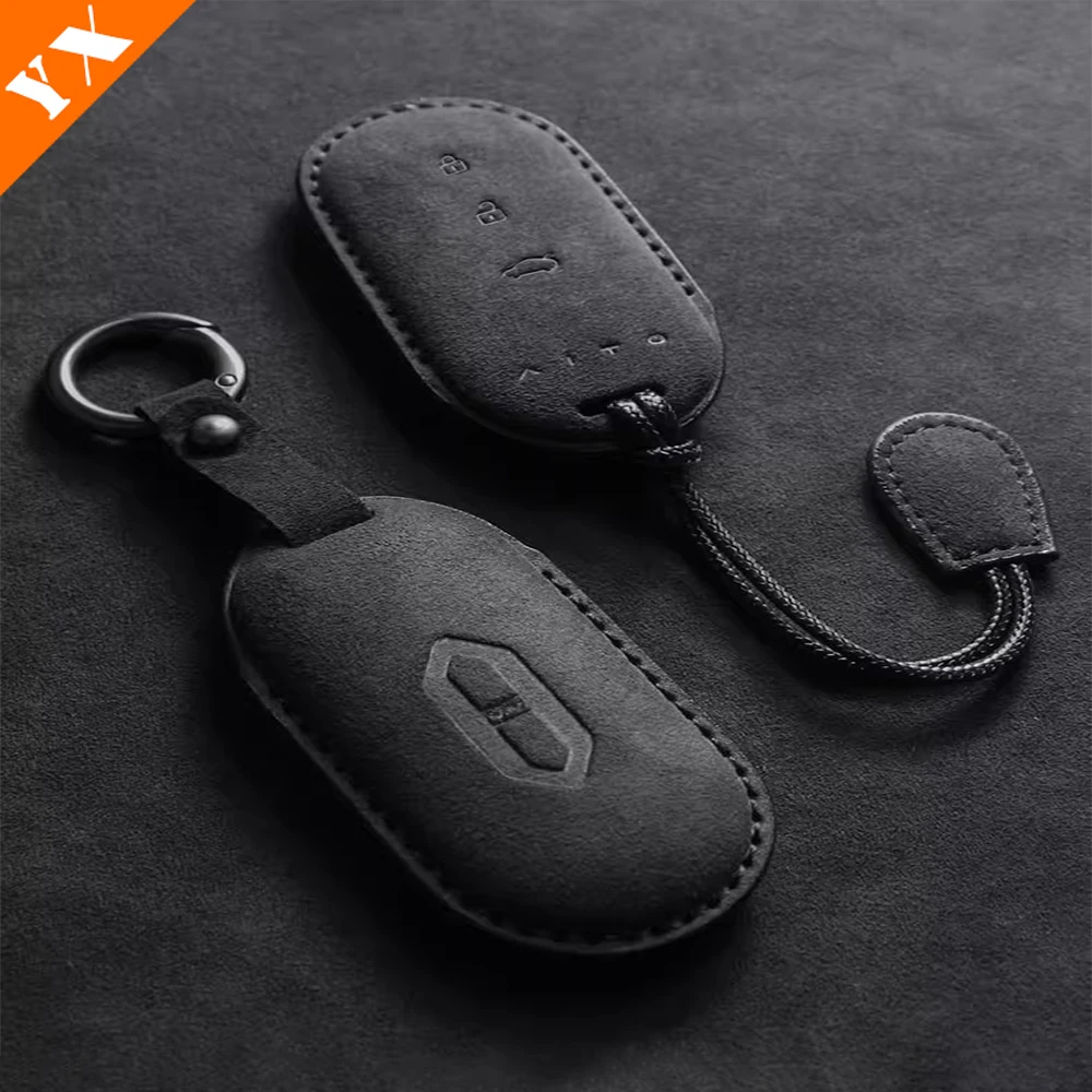 

For AITO M7 M9 Accessories 2024 2025 Suede Over M9 Car Keycase M7 Car Keycase
