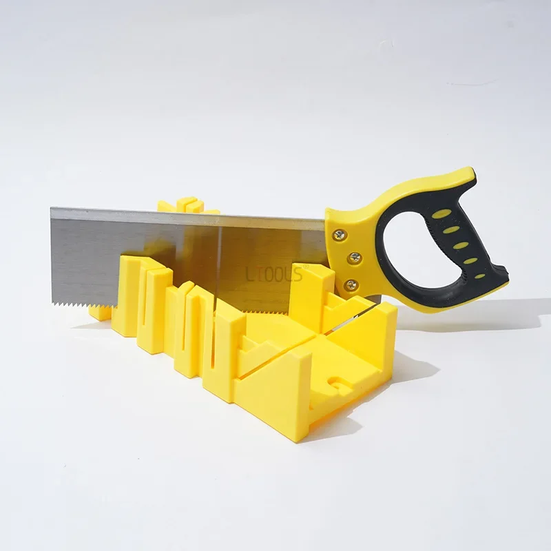 Clamp Back Saw Miter Box Tool 45/90/135 Degree Saw Box Woodworking Gypsum Line Skirting Line Corner Cutting Artifact Hand Tools