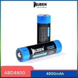 Wuben ABD4800 Rechargeable 21700 4800mAh Battery compatible Most Flashlights