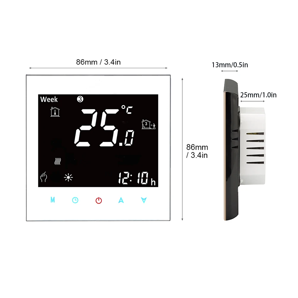 Qiumi WiFi thermostat temperature controller for water / floor heating electric water / Gas boiler works with Alexa Google home