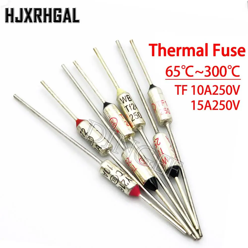 TF Thermal Fuse RY 10A 15A 250V Temperature dingef 65C 73C75C 85C 100C 120C 130C 152C 165C 172C 185C 200C 216C 240C 300C