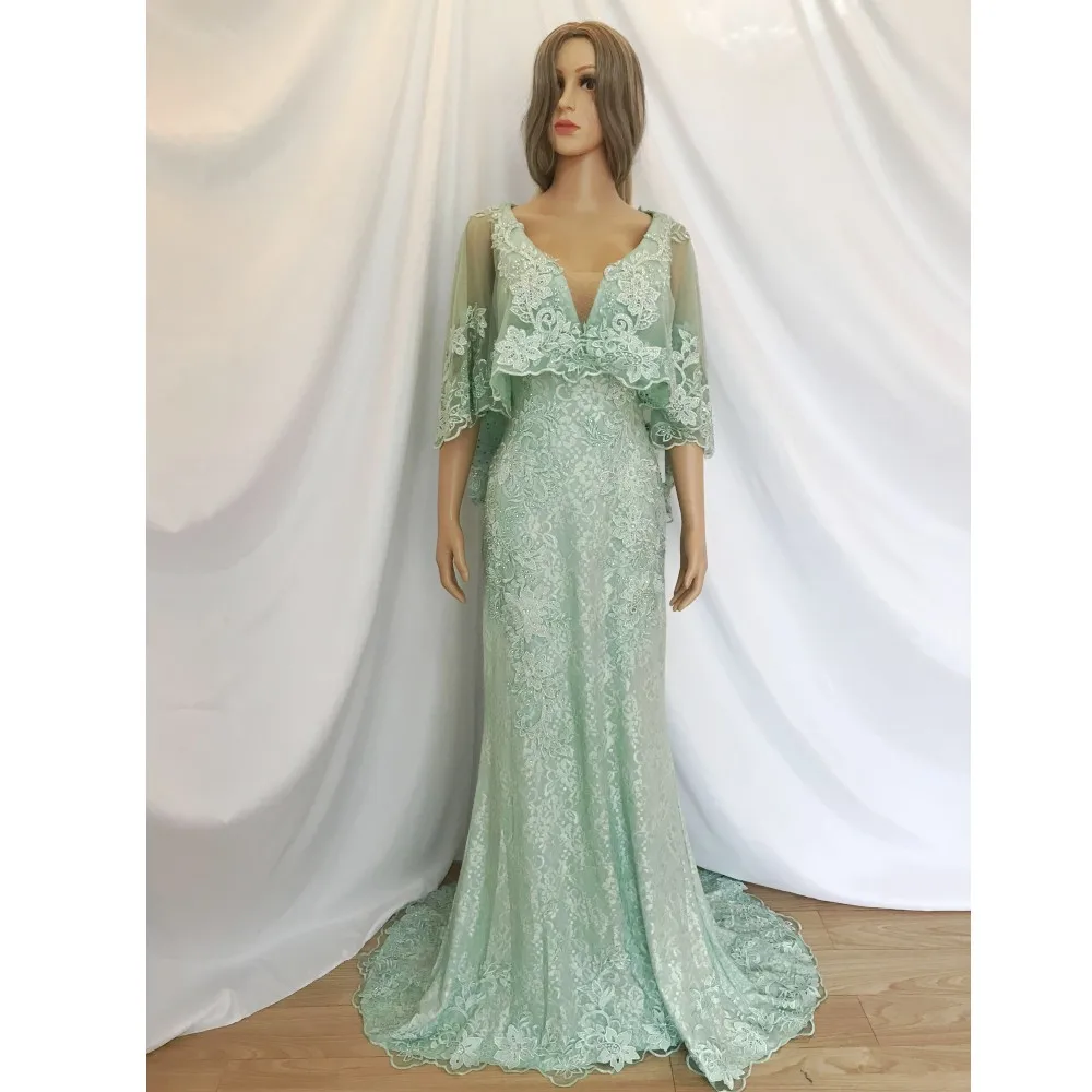 Kisswhite Bridal Stock Cleanrance green Lace beads Long mermaid prom gown