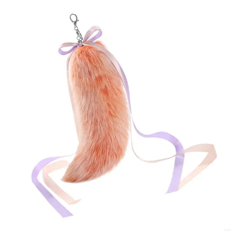 DXAE Animal Tail Keychain Plush Tail Charm Key Holder Keyring Pendant Decorations Purse Bag Charm for Handbag Backpacks