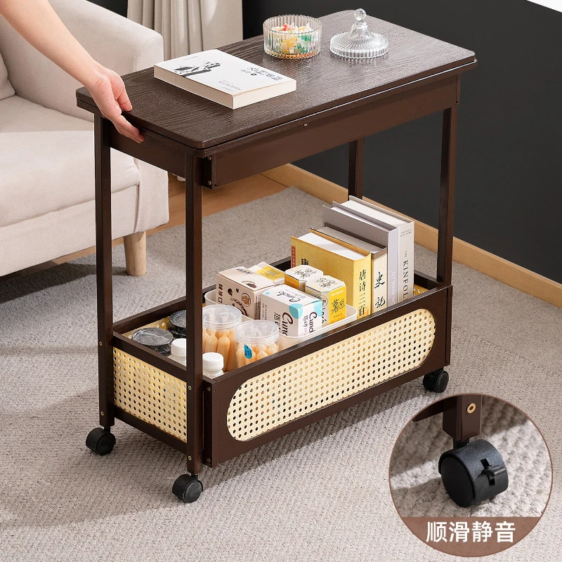

medieval Mobile coffee table sofa side locker living room household folding table small apartment kaffeetische home furniture