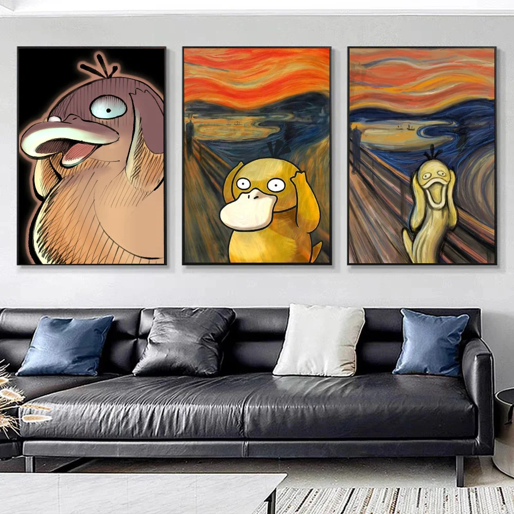 1pc frameless Psyduck Cartoon 5D Diamond Painting Cross Stitch Mosaic Kits Home Decoration Wall Stickers DIY Handmade Gift