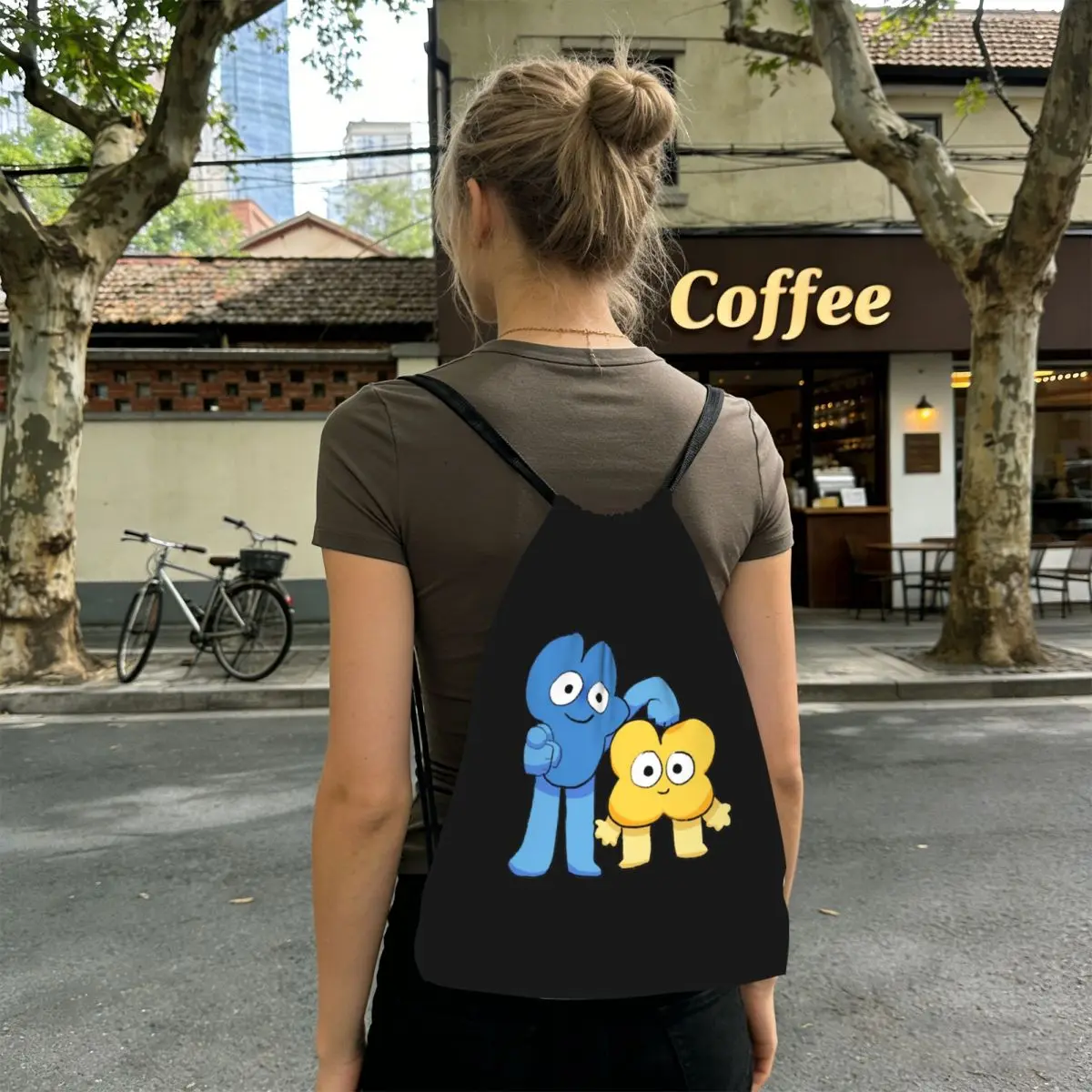Four And X Bfdi Backpacks Multi-function Drawstring Bundle Pocket Sports Bag Book Bags for Man Woman School