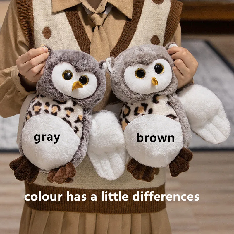 20/25cm Adorable Owl Lifelike Stuffed Plush Toy Night Company Doll Home Ornament Party Decro