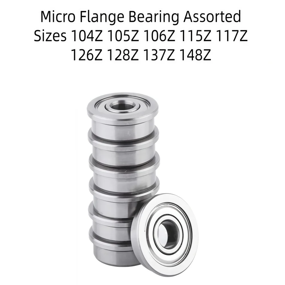 Micro Flange Bearing Assorted Sizes 104Z 105Z 106Z 115Z 117Z 126Z 128Z 137Z 148Z - Precision Mechanical Parts