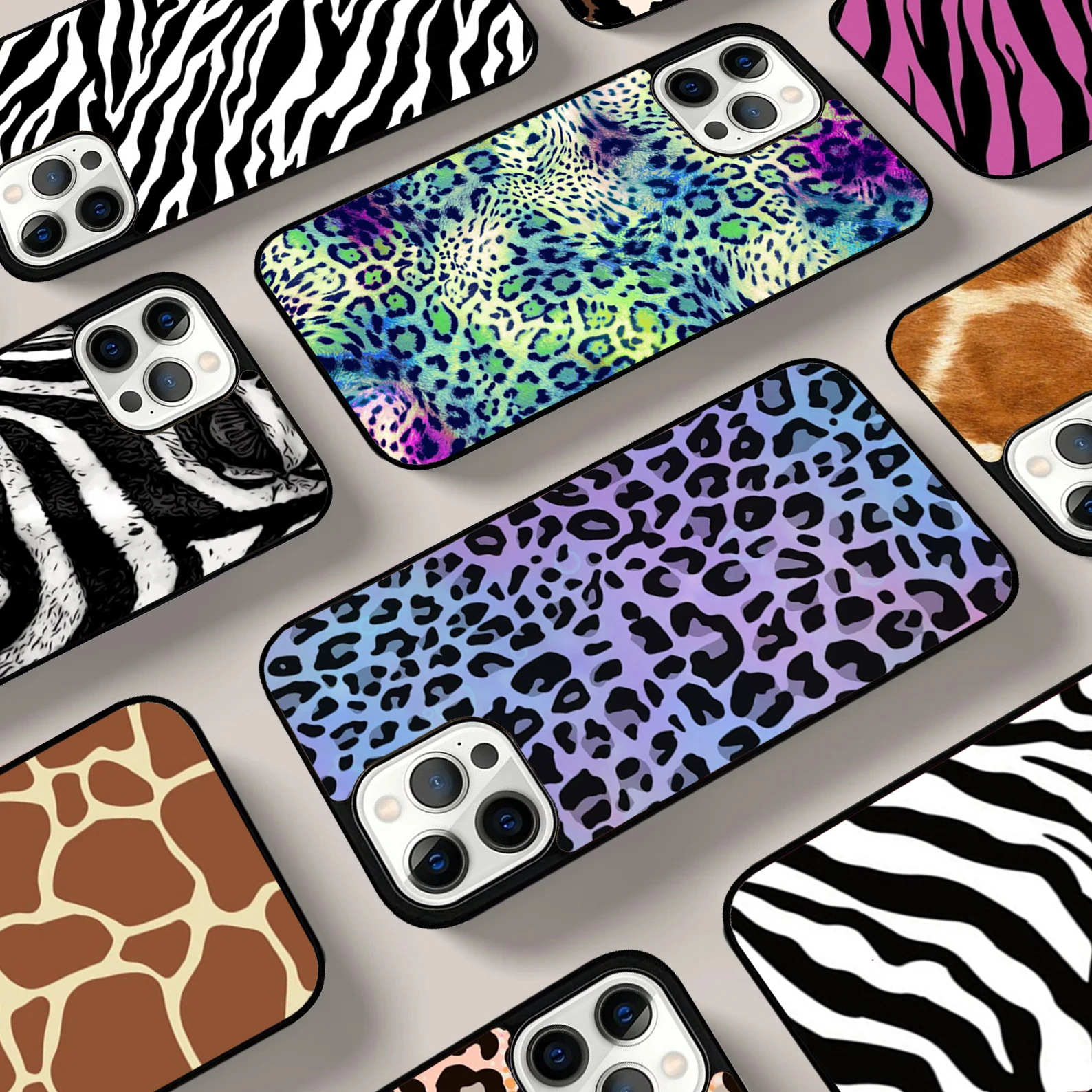 Cyan Giraffe Leopar…